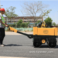 Hand operated soil compactor steel wheel vibratory roller vibratory mini road roller FYL-800C